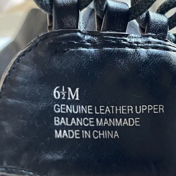 BP. ADDIE Merrywidow Ankle Boots Lace-up Womens Booties Size 6.5 Black Leather - Picture 8 of 9